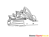 Coloriage opéra clip art gratuit - Sydney dessin