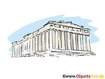 Grèce illustration - Acropol carte gratuite