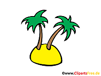 Île image à télécharger - Palmier clipart