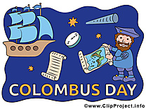 Jour de Colomb carte virtuelle gratuite