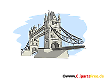 Londres jolie carte - Tower Bridge images gratuites