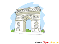 Paris images - Аrc de triomphe clip art gratuit