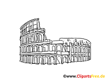 Rome clipart gratuit - Colisée cartes gratuites