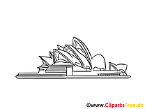 Sydney image à colorier – Opéra clipart