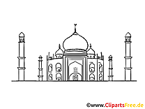 Temple à colorier - Inde image à télécharger