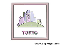 Tokyo dessin gratuit - Japon image gratuite