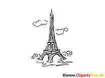 Tour eiffel coloriage - Paris dessins gratuits