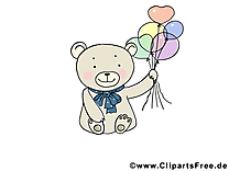 Ballons ours dessins gratuits – Animal clipart