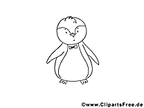 Coloriage pingouin clip art – Animal image gratuite