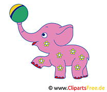 Rose éléphant clip art gratuit – Animal dessin